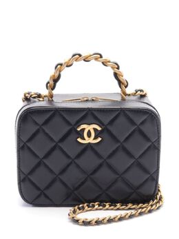 CHANEL Pre-Owned: Чёрная сумка-шоппер 