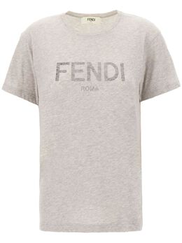 FENDI: Хлопковая футболка 