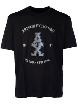 Armani Exchange: Чёрная футболка 