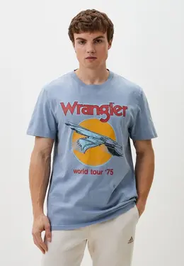 Wrangler: Голубая футболка 