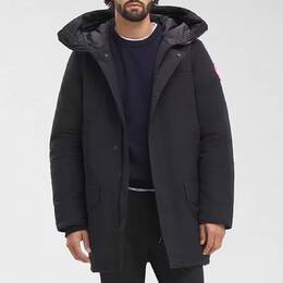 Canada Goose: Чёрный пуховик  Langford