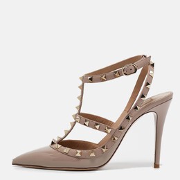 Valentino: Бежевые туфли  Rockstud