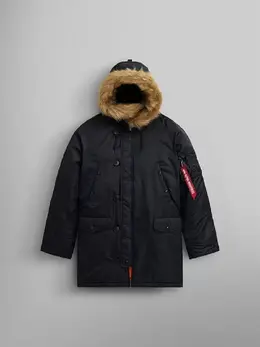 Alpha Industries: Чёрный пуховик 