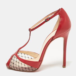 Christian Louboutin: Красные сандалии 