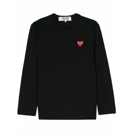 Comme des Garcons PLAY: Чёрная футболка 