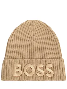 BOSS: Бежевая шапка 