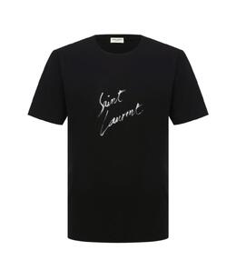 SAINT LAURENT: Хлопковая футболка 