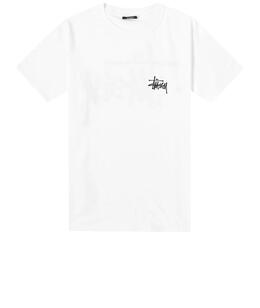 STUSSY: Белая футболка 