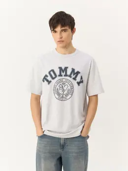 Tommy Jeans: Серая футболка 