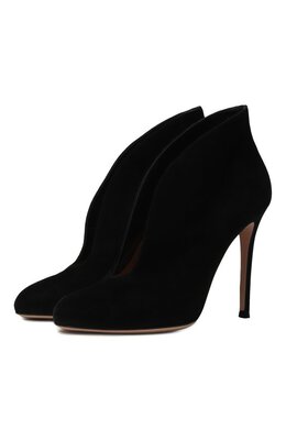 Gianvito Rossi: Чёрные ботинки  Vamp