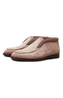 Santoni: Бежевые ботинки 