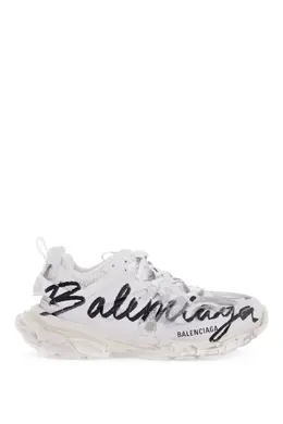 Balenciaga: Белые кроссовки  Track