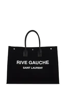 Saint Laurent: Чёрная сумка-шоппер  Rive Gauche