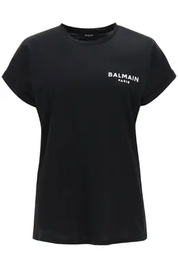 Balmain: Чёрная футболка 