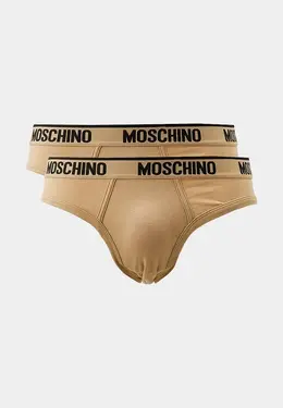 Moschino Underwear: Бежевые трусы 