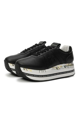 Premiata: Чёрные кроссовки  Beth