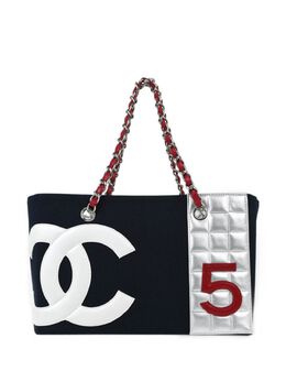 CHANEL Pre-Owned: Синяя сумка-шоппер 