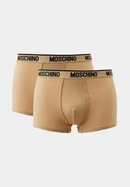 Moschino Underwear: Бежевые трусы 