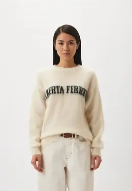 Alberta Ferretti: Белый свитер 