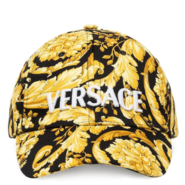 Versace: Чёрная кепка  Barocco