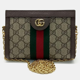 Gucci: Коричневая сумка  Ophidia GG