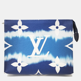 Louis Vuitton: Голубая сумка  Pochette