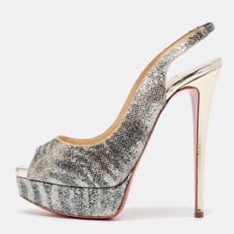 Christian Louboutin: Серебристые туфли 