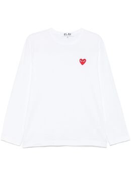 Comme Des Garçons Play: Белая футболка  Heart