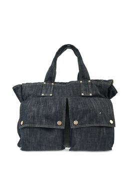 CHANEL Pre-Owned: Синяя сумка-шоппер 