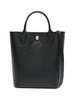 Longchamp: Чёрная сумка-шоппер 