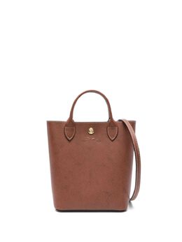 Longchamp: Коричневая сумка-шоппер 