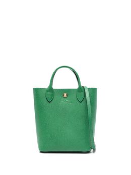 Longchamp: Зелёная сумка-шоппер 
