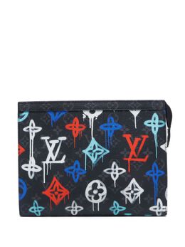 Louis Vuitton Pre-Owned: Чёрный клатч 