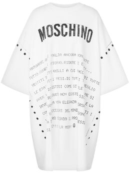 Moschino: Платье с принтом 