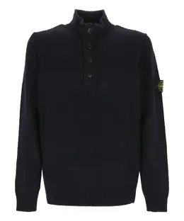 Stone Island: Синий свитер 