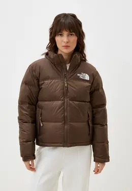 The North Face: Коричневый пуховик 