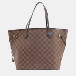 Louis Vuitton: Коричневая сумка-шоппер  Neverfull MM