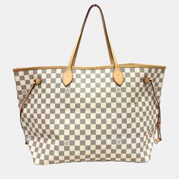 Louis Vuitton: Белая сумка-шоппер  Neverfull