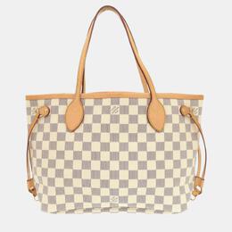 Louis Vuitton: Голубая сумка-шоппер  Neverfull