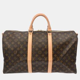 Louis Vuitton: Коричневая сумка  Keepall