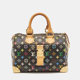 Louis Vuitton: Чёрная сумка  Speedy 30