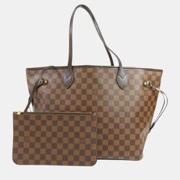 Louis Vuitton: Коричневая сумка-шоппер  Neverfull MM