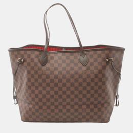 Louis Vuitton: Коричневая сумка-шоппер  Neverfull