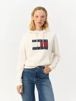 TOMMY HILFIGER: Белая толстовка  Tommy Jeans