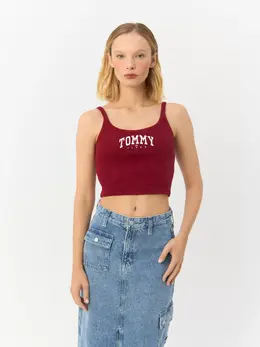 Tommy Jeans: Красный топ 