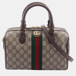 Gucci: Бежевая сумка  Ophidia GG