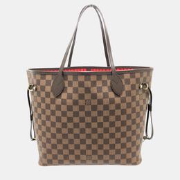 Louis Vuitton: Коричневая сумка-шоппер  Neverfull MM