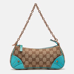 Gucci: Бежевая сумка  GG