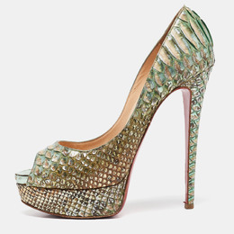 Christian Louboutin: Зелёные туфли 