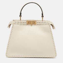 Fendi: Белая сумка  Peekaboo ISeeU